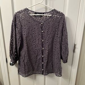 Dennis cardigan coverup with sheer details